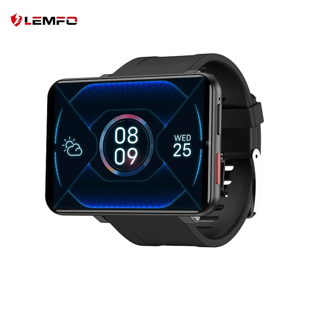 LEMFO LEMT 4G игровые Смарт-часы телефон 2,8" большой экран Android7.1 3G ram 32G rom LTE 4G Sim Камера gps wifi сердечный ритм для мужчин и женщин - Цвет: Черный