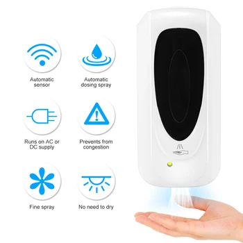 

1000ML Touchless Hand Disinfection Machine Automatic Infrarot Sensor Wall-mounted Hand Sanitizer Alcohol Mist For Hotel Kitchen