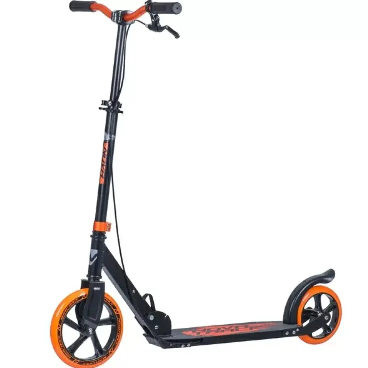 Novatrack Polis children scooter with hand brake alum. foldable 230*180mm Pu elite Deluxe flash lights Kick | Спорт и развлечения