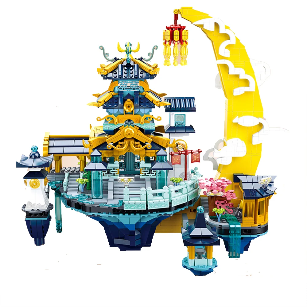 Sluban 0937 китайская архитектура Guanghan Palace Собранный создатель уличный вид MOC