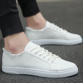 

Boy casual canvas sport shoes comfort sneakers men school student solid white shoes man sneaker