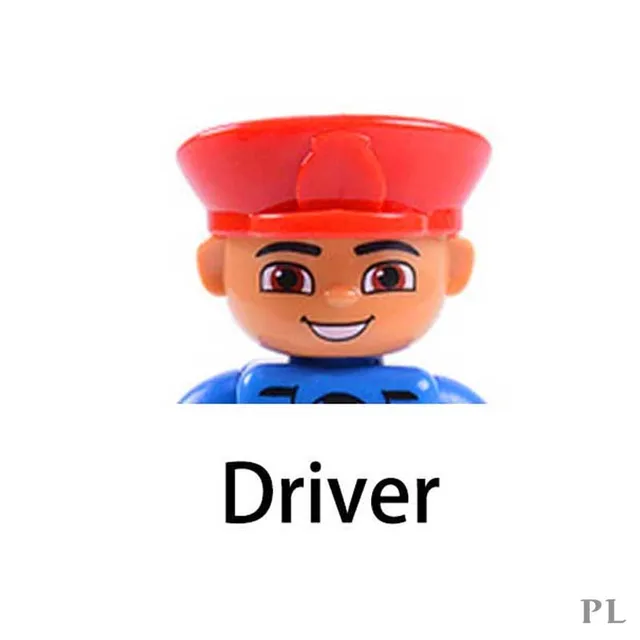 MOC DIY Big Building Blocks Scene Doll Figures Educational Toy Compatible Large Bricks Assembly Children Kids Gifts For Girl Boy Driver