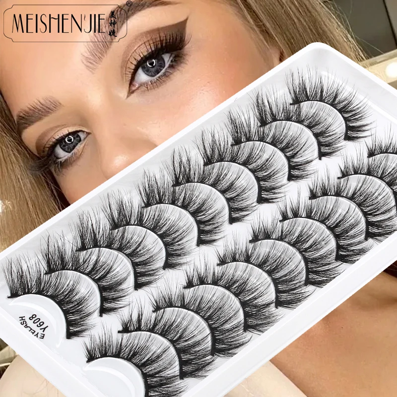 SHIDISHANGPIN 3/5/10 Pair 3D Mink Lashes Natural Eyelash Dramatic False Eyelashes Faux Cils Makeup Fake Extension | Красота и