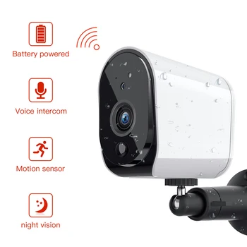 

1080P 2.0MP Low Power IP Camera Outdoor WiFi Camera Home Security Camera Waterproof Long-time Standby Battery Wireless Camera