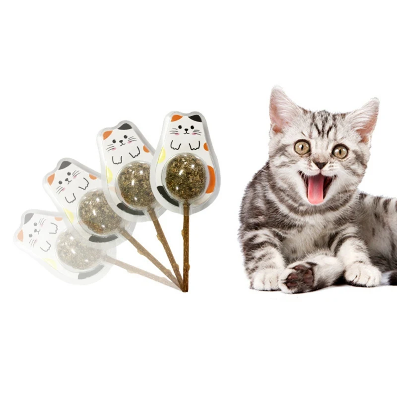 Мягкие игрушки для кошек кошачья мята Жевательные Зубы чистящие лакомства палочка леденец натуральный котенок конфеты мяч Silvervine закуски продукты питания