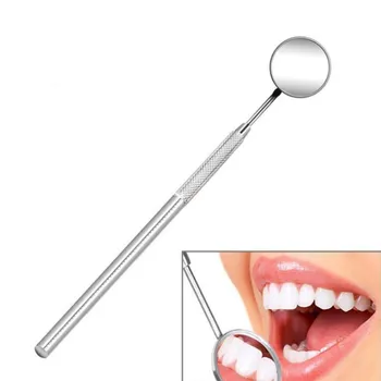 

2pcs Stainless Steel Dental Mirror Instruments Mouth Oral Care Eyelash Extension Teeth Whitening Clean Tools Dental Mouth Mirror