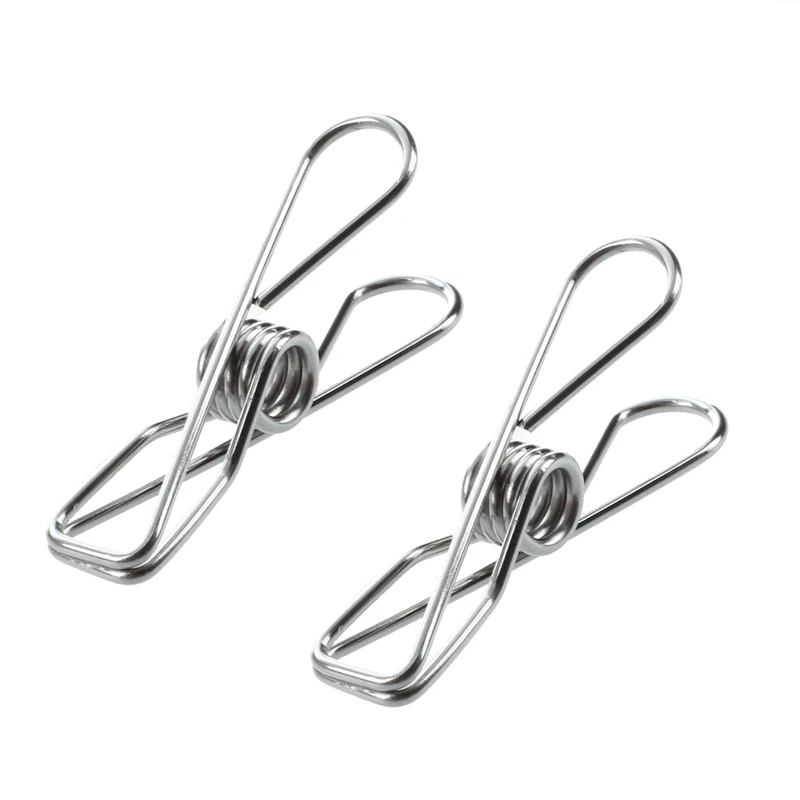Metal Clothes Towels Clip Pegs for Barber Shop 20 Pcs Silver Tone
