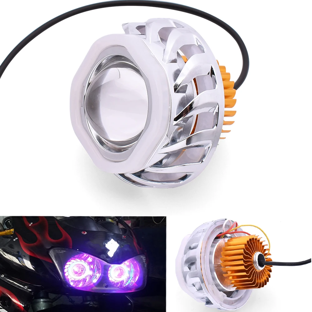 Для Yamaha ttr 125 250 600 XT250 TRICKER DT230 DT125 мотоциклетные светодиодные фары Angel Eye фара для