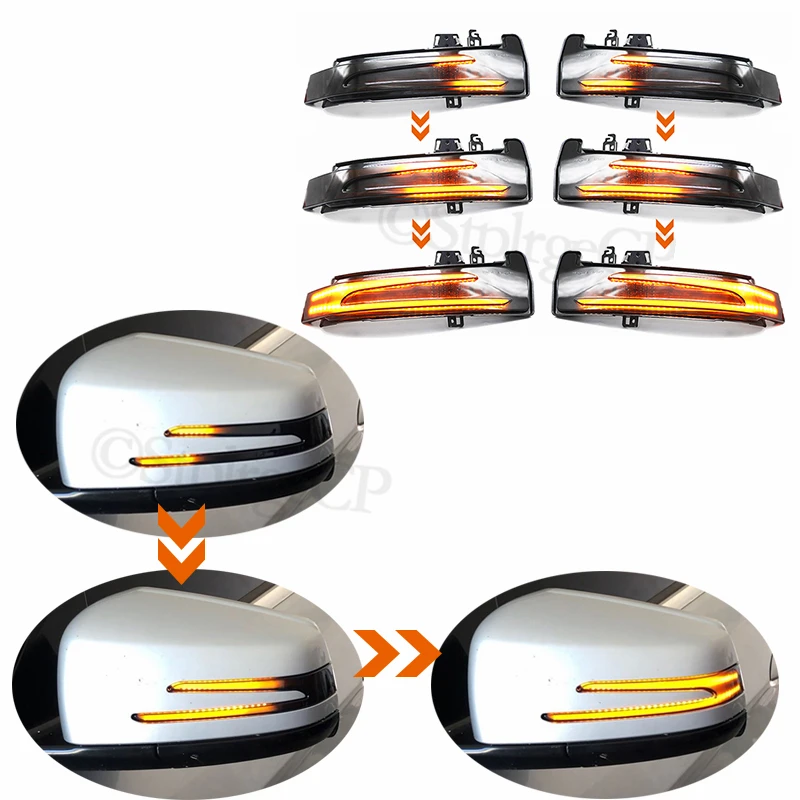 LED dynamic rearview light turn signal car mirror streamer For Mercedes Benz A Class W176 2013 2014 2015-2018 | Автомобили и