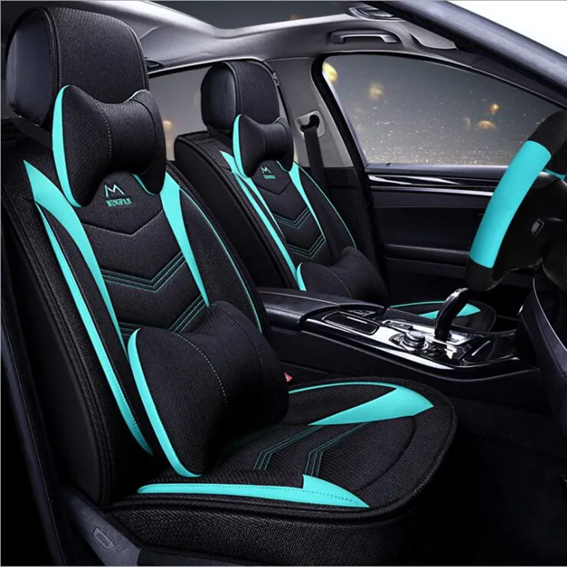 Льняные Чехлы для автомобильных сидений volkswagen gol vw polo passat golf caddy lupo Tiguan Sharan Phaeton