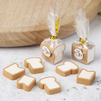 

5 Bags 1:12 Dollhouse Miniature Simulation Toast Bread Kitchen Accessories Toys For Dollhouse Decals New Arrival