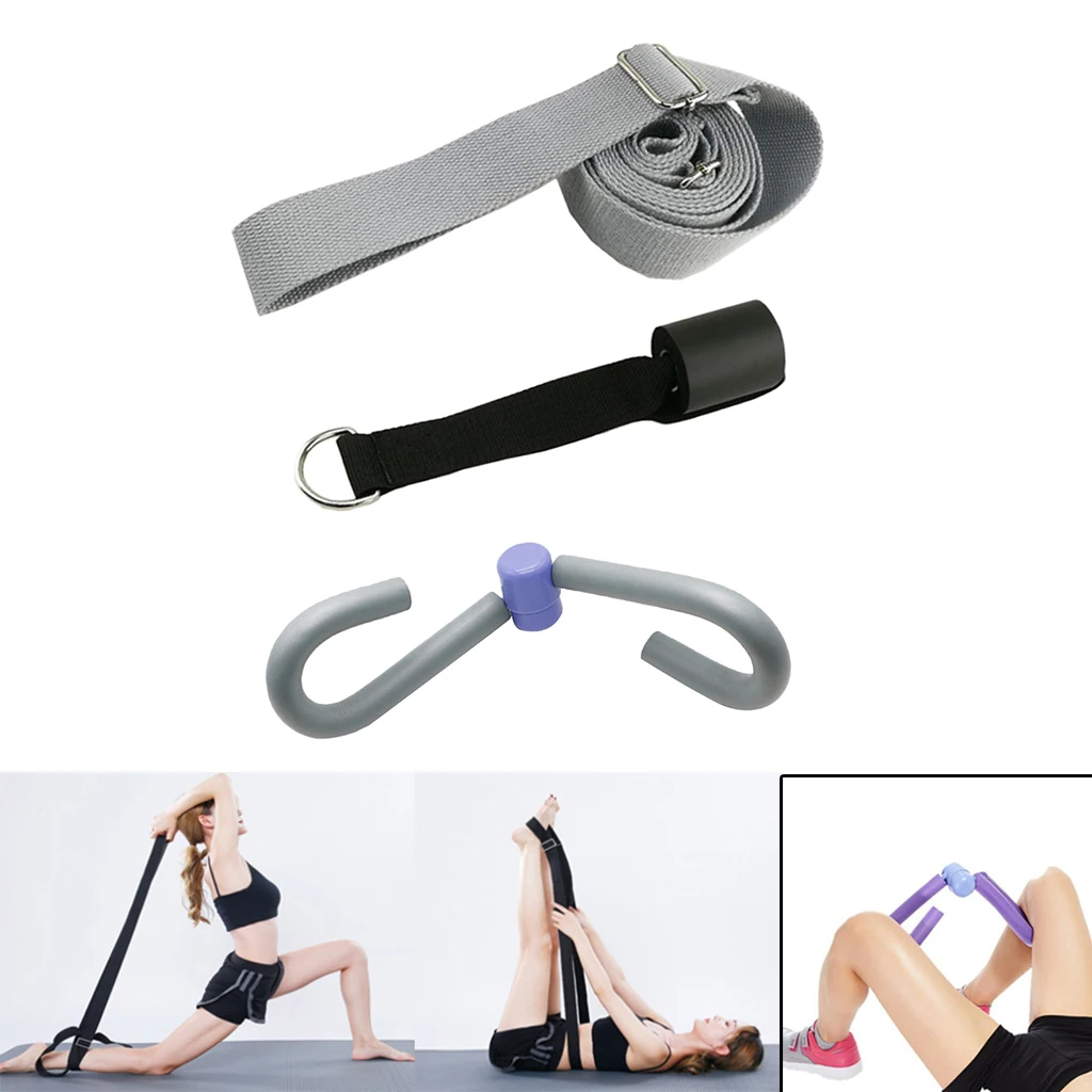 Portable Thigh Toner and Ballet Dance Leg Stretcher Door Stretch Strap D-Ring