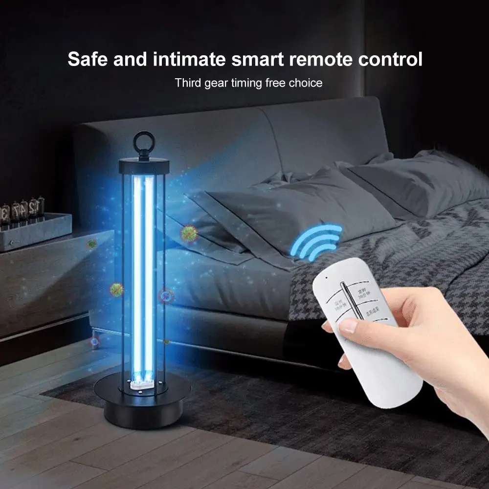 

Ultraviolet Disinfect Lamp 38W UVC Quartz Lamp Portable Sterilizer Remote Mite Control Ozone Sterilization