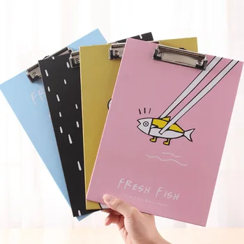 

Kawaii Creative A4 size file Folder board Plastic PP Transparent Writing Plate Hard Board Backing Board Plate Stationery