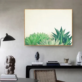 

Succulent Forest Green Plant Poster Art Canvas Poster Living Room Home Wall Decor (No Frame)