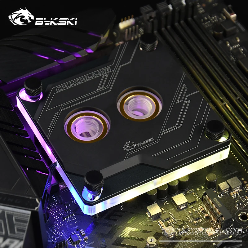Bykski Процессор воды блок использовать для INTEL LGA1366/1156/1155/1151/1150/2011/2066 RGB светильник Поддержка 5V 3PIN GND заголовок к материнской плате