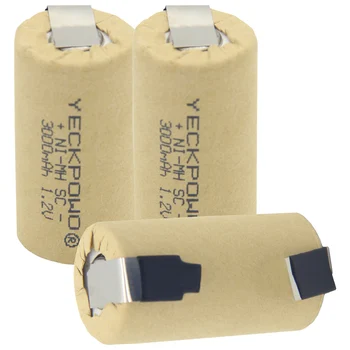 

3000mah SUB C battery rechargeable for high drain power tools nimh SC batteries 1.2V akkus for emergency light