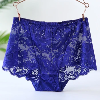 

2020 New Sexy Lace Plus Size Panties Women Underwear Large Size Thin Transparent Briefs Women's Panties Shorts Big Pantie Female