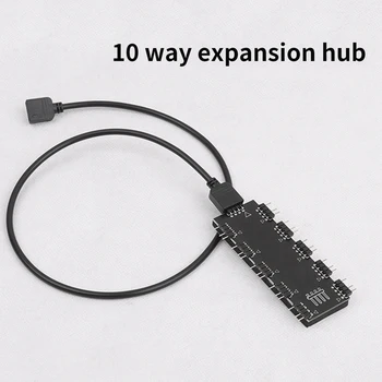 

Controller Motherboard RGB Hub Strip Light Fan Splitter 5V 12V Desktop Computer Adapter Accessories Extension Cable For AURA