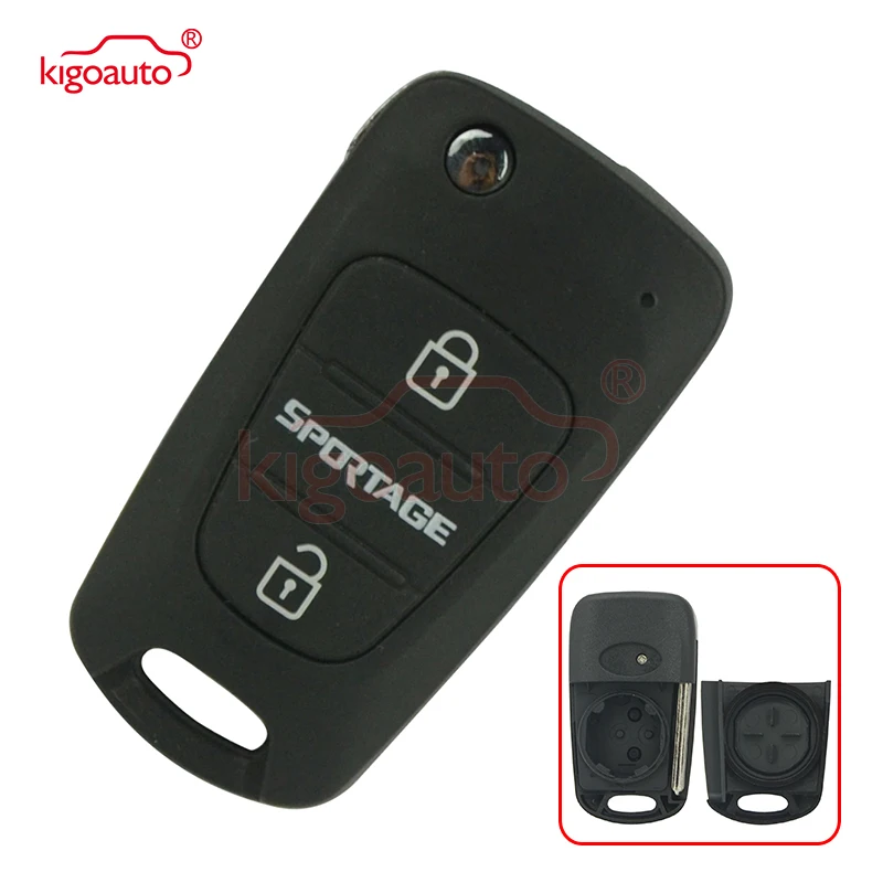 

Kigoauto Flip remote car key shell case for Kia Sportage 3 button TOY48