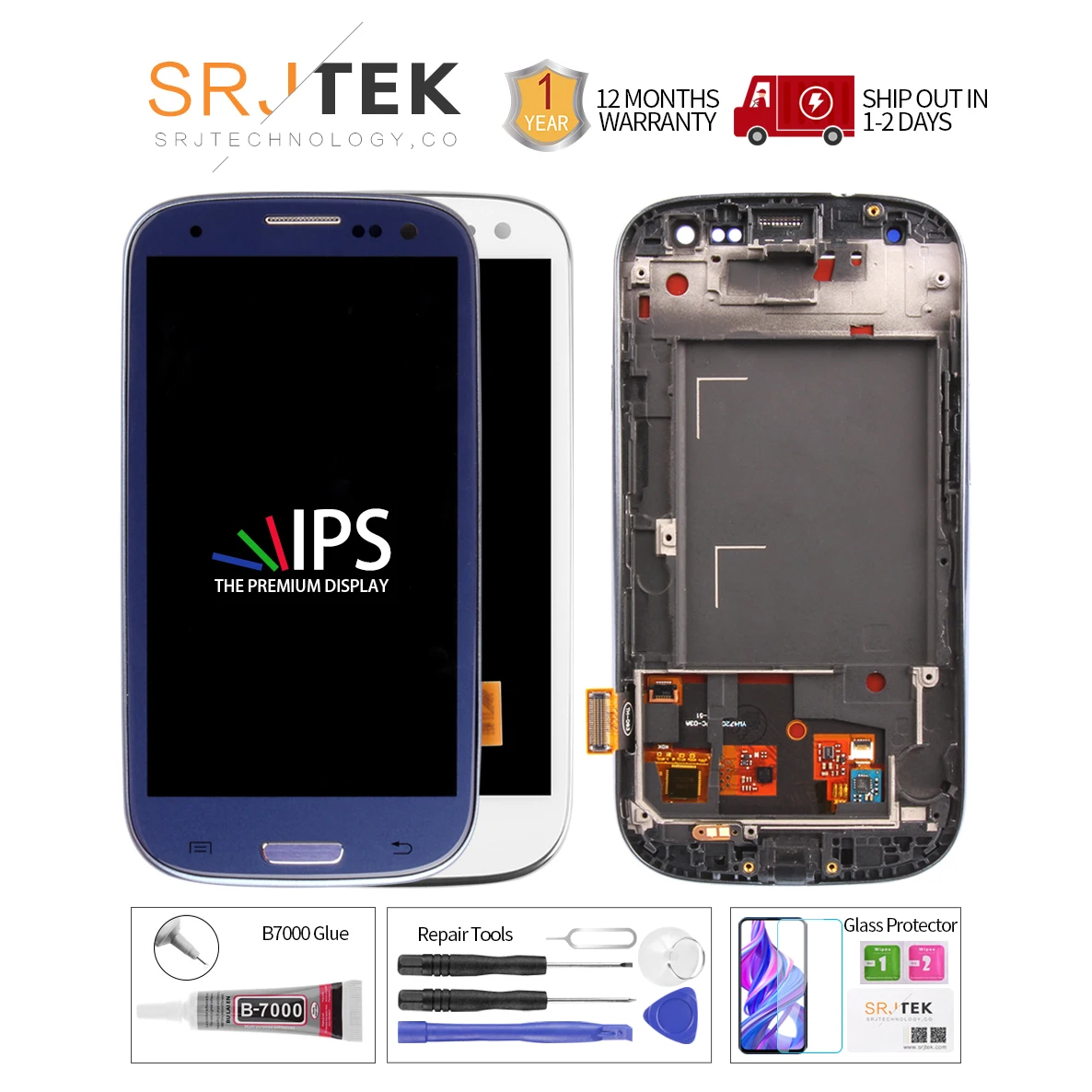 Цена Протестирован для SAMSUNG Galaxy S3 дисплей i9300 i9300i сенсорный экран дигитайзер Замена для SAMSUNG Galaxy S3 ЖК экран