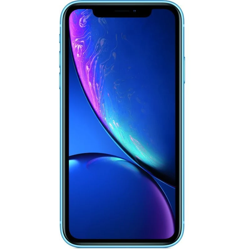 Смартфон Apple iPhone XR MRYA2RU/A 64Gb голубой 3G 4G 1Sim 6.1" IPS 828x1792 iOS 12 12Mpix WiFi NFC