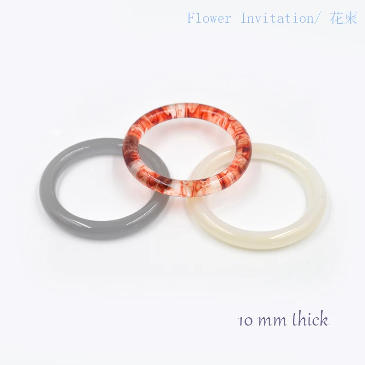 

Flower Invitation New Handmade Bracelet Finished Product Resin Bangle for women transparent Jewelry bangle 10mm thick