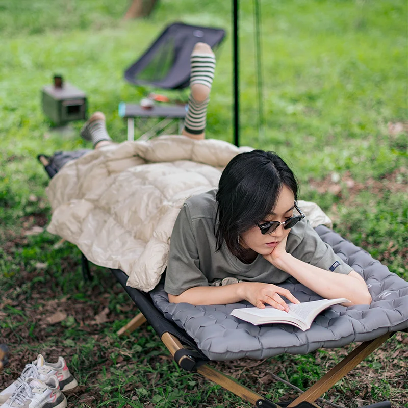  Naturehike New Upgraded Dual-Valve Sleeping Pad Moistureproof Nylon TPU Air Mattress Portable Infla