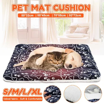 

Soft Flannel Thickened Pet Mat Fleece Pad Pet Blanket Bed Mat for Puppy Dog Cat Sofa Cushion Home Rug Winter Warm Sleeping Cover