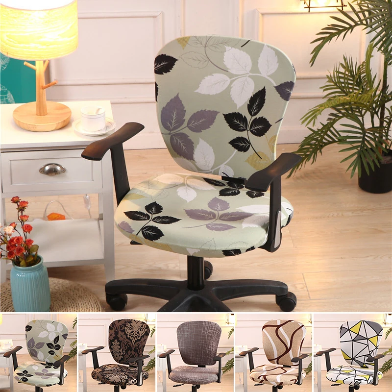1X Stretch Separated Swivel Computer Chair Cover Slipcover Protector Seat Decorations For Weddings Party