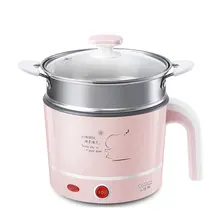 Электрическая Пароварка для еды в общежитии, глубокая плита для жарки, многофункциональная кастрюля, кастрюля, 600 Вт, антипригарная пароварка