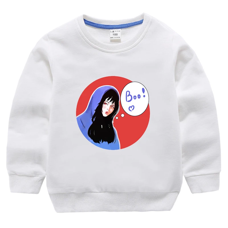 Детский свитер Европейский и американский модный однотонный свитер с длинными рукавами и круглым вырезом для девочек и мальчиков