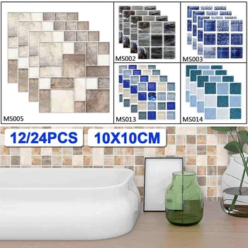 

13 Styles 3D Dimensional Marble Wall Stickers Kitchen Bathroom Waterproof Tile Stickers Simple Modern Styles Tile Stickers