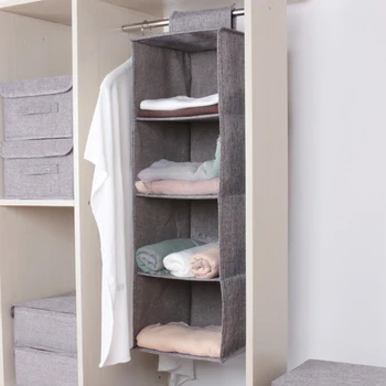 

Folding Hanging Bag 3/4/5 Layers Household Supplies Linee Multi-Layer Clothing Hanging Wardrobe Portable Storage Cabinets