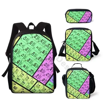 

THIKIN Creative Periodic Table of Elements School Bags Set for Kids Schoolbag Children Print Girls Toddler Backpack Teenagers