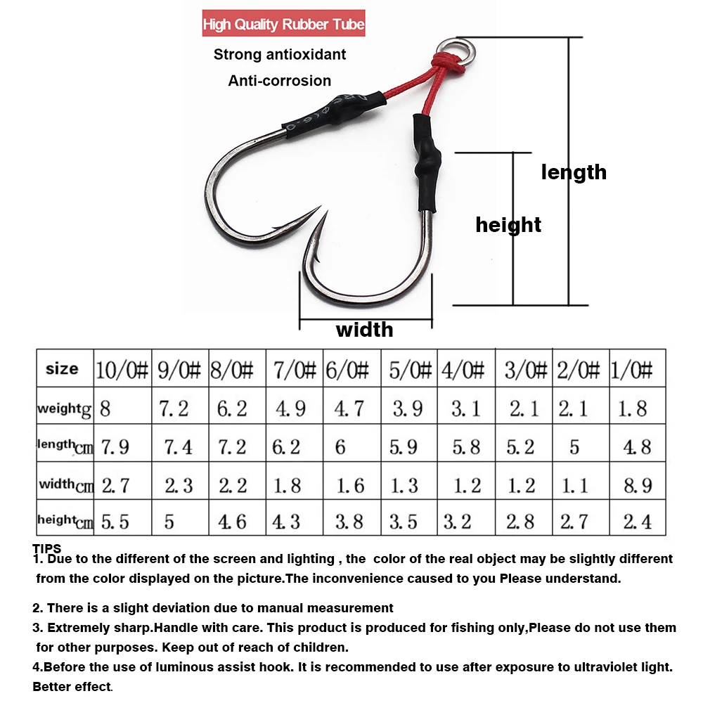 Description Picture 3 of itemFishing Accessories Hook Jigging Assist Hook High Carbon Steel Double Jig Fish Hook PE Line Tackle Angeln Zubehor Trolling Tools