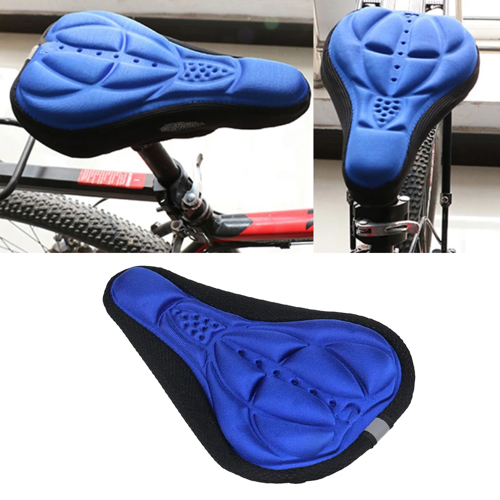 Mountain Bicycle 3D Saddle Seat Covers Soft Gel Extra Comfort Bicycle Saddle Bike Seat Cushion 