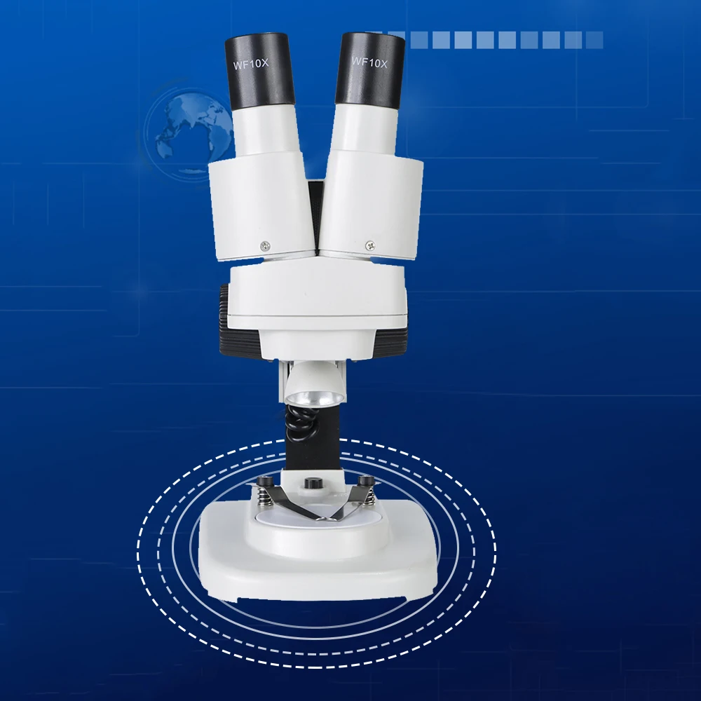 Бинокулярный микроскоп 20X Дети Студенты цельнометаллическое светодиодное освещение для микроскопа цифровой микроскоп