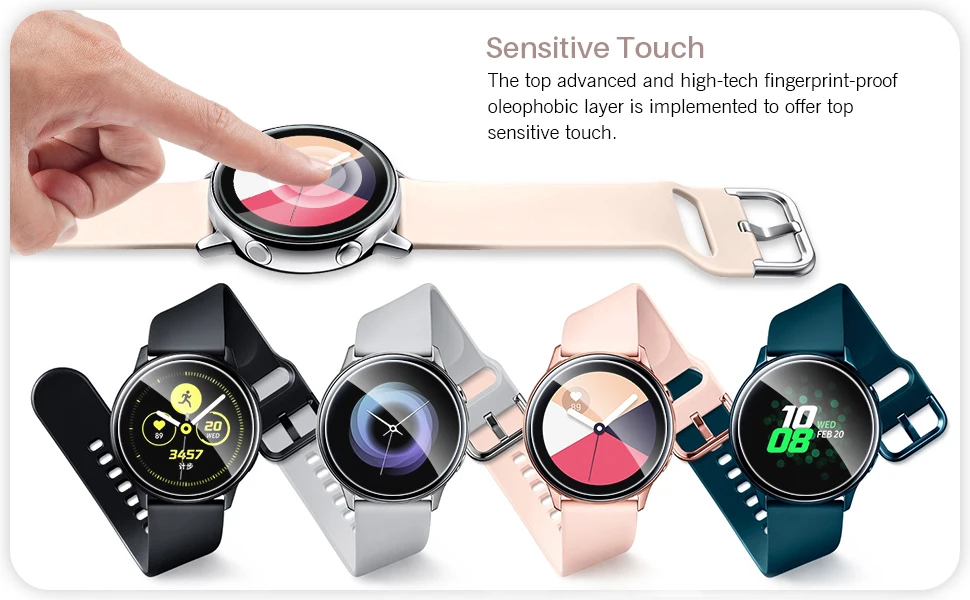 2 шт./лот ультра-тонкая защитная пленка для экрана для samsung Galaxy Watch 42 мм активная мягкая 3D защита для экрана с закругленными краями