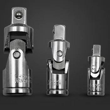 

Ratchet Wrench Sockets Transform Joint 1/4" 3/8" 1/2" Socket Adapter Head Connector Kit Hand Tools Accessories