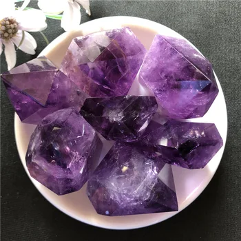 

Natural Amethyst Single Point Hexagonal Crystal Column Energy Stone Therapy Yucrystal Amethyst Original Stone Ornament