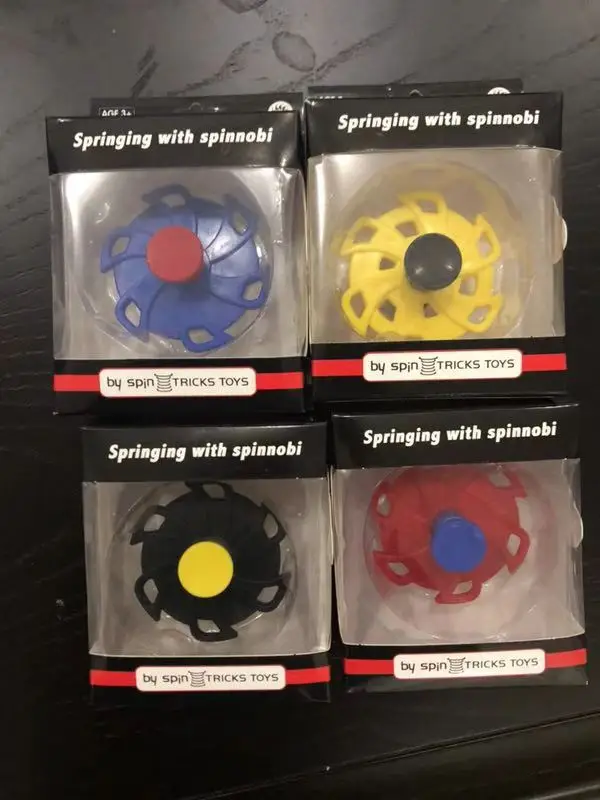 

New Style Elasticity Spinner Bounce Spinner Spring Spinner between Your Figure Spin Pressure Reduction Toy Finger Finger Spinner