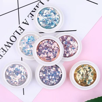 

Mixing Glitter Sequins Laser Gradient Shiny Color Powder Nail Art Jewelry Accessories UV Nail Art sequins