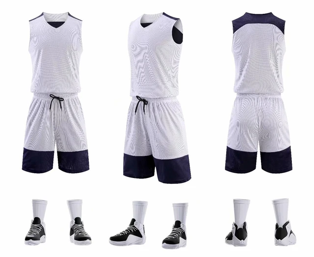 ARTORE Reversible Basketball Jersey for Men, Black and White Adult  Basketball Uniform, Blank Basketball Jersey for Custom 