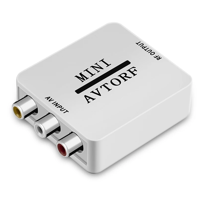Новый мини адаптер RCA CVSB AV к RF 67 25 МГц 61 переключатель сигнала Видео Аудио ТВ W91