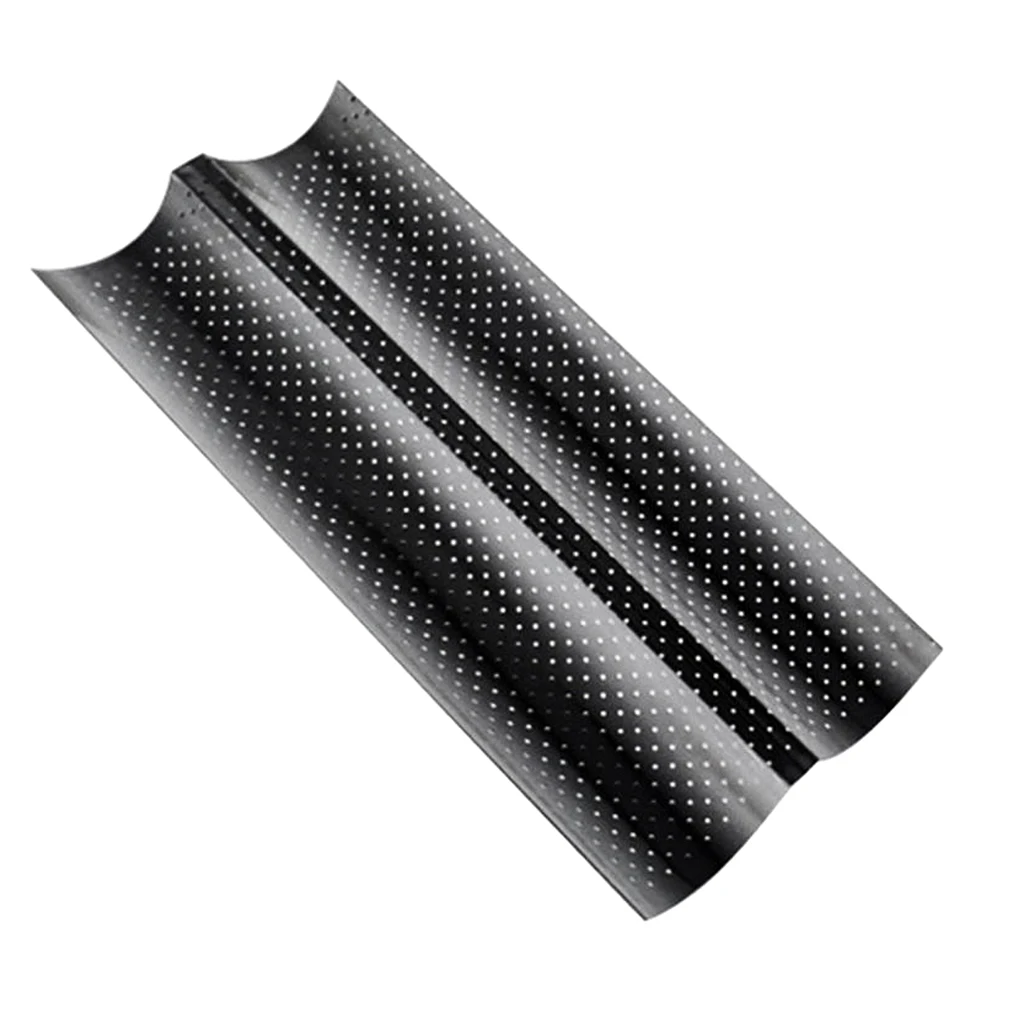 Non-Stick Perforated  Pan French Bread Baking Pan Tray, 2 or 3 or 4 Gutters to Choose, 2 Colors Available