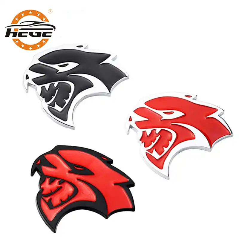 car 3d metal hell cat decal sticker for dodge challenger charger srt logo car body tail emblems badge side fender stickers car stickers aliexpress usd