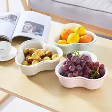 Горячий горшок для овощной рассады тарелка для фруктов дренажная раковина дренажная корзина двойная Бытовая пластиковая корзина для овощей