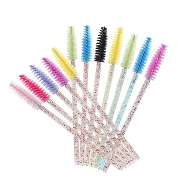 

50pcs Disposable Eyelash Brushes Crystal Sticks Mascara Wands Eyelash Extension Portable Eyebrow Brush Cosmetic Tools