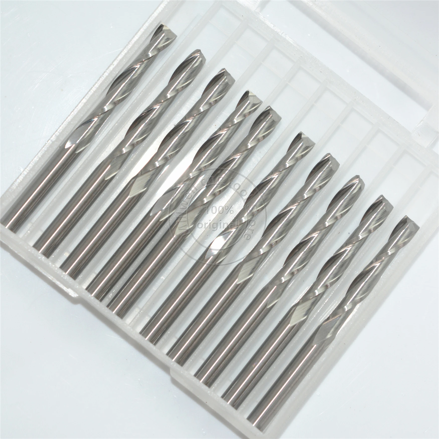 10 PCS-3.175mm* 22 мм,, CNC деревянные инструменты, твердосплавная Концевая мельница, деревообрабатывающие вставки фрезы, Вольфрамовая сталь фрезерование, МДФ, ПВХ